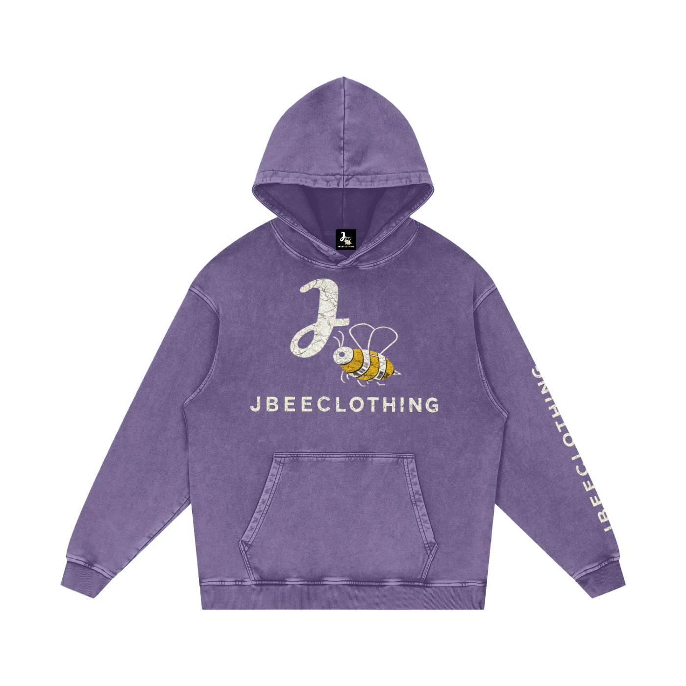 J🐝 Logo Snow Wash Loose Cotton Hoodie (6 colors)