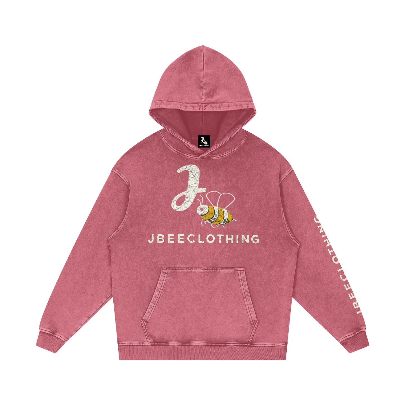 J🐝 Logo Snow Wash Loose Cotton Hoodie (6 colors)