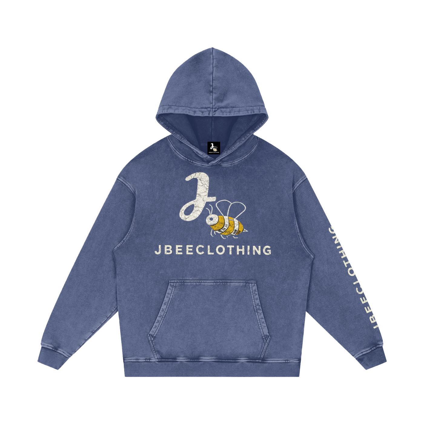 J🐝 Logo Snow Wash Loose Cotton Hoodie (6 colors)