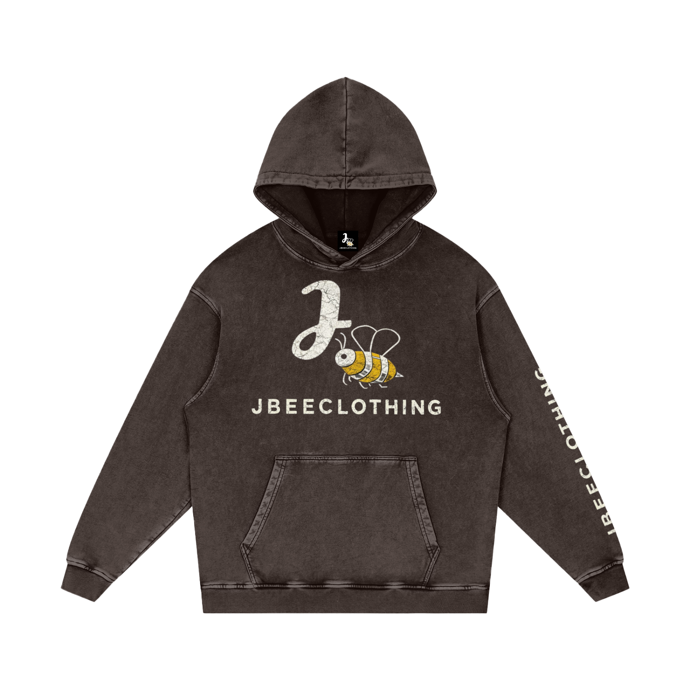 J🐝 Logo Snow Wash Loose Cotton Hoodie (6 colors)
