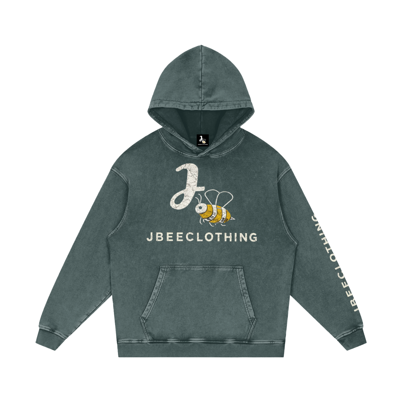 J🐝 Logo Snow Wash Loose Cotton Hoodie (6 colors)