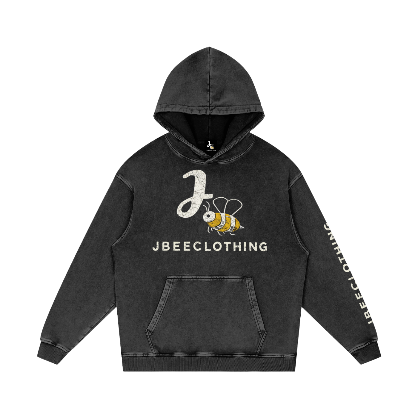 J🐝 Logo Snow Wash Loose Cotton Hoodie (6 colors)